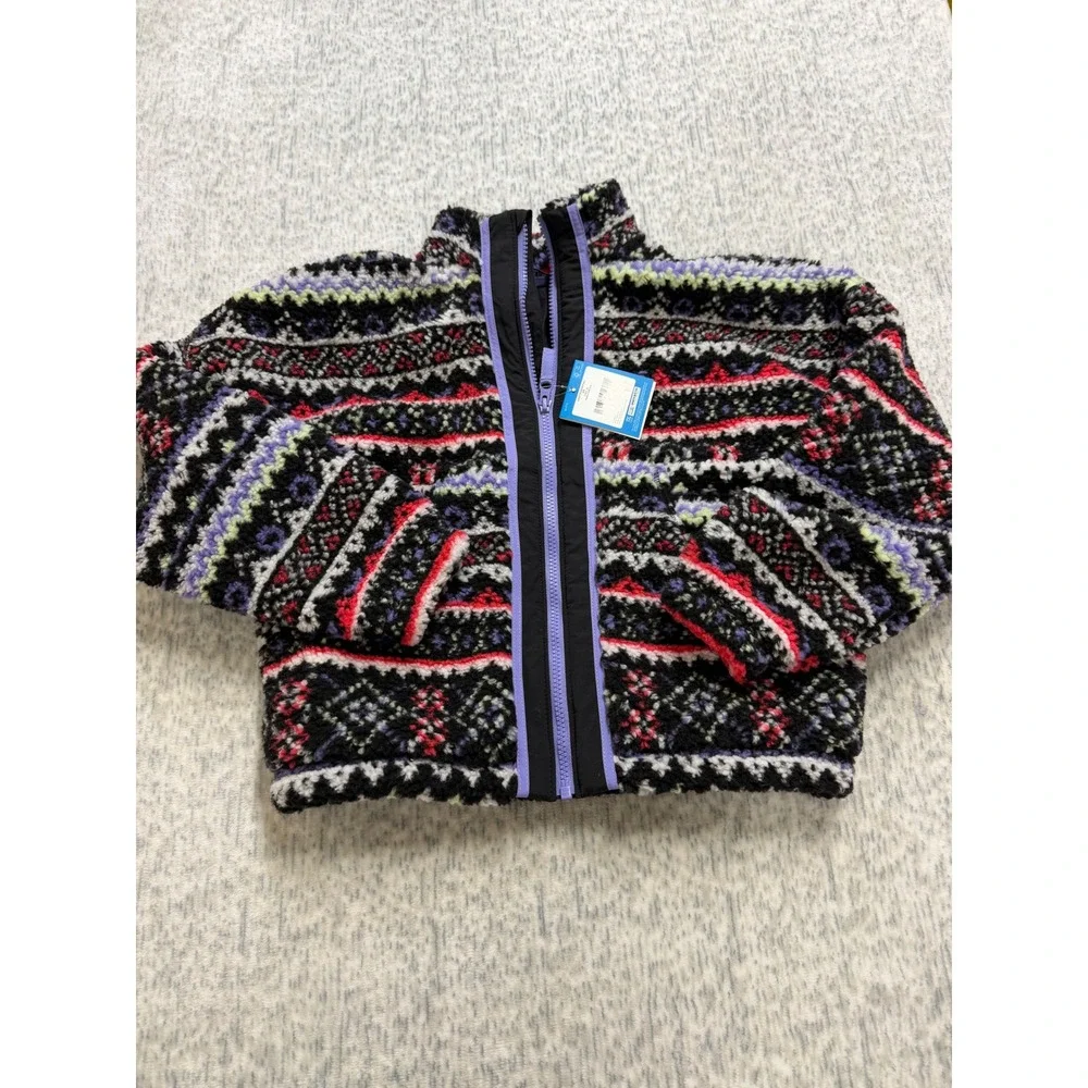 DSG Girls Cozy Fleece Full Zip Jacket Funky Fair‎ Isle XS 6-7 CKP6869CN NWT